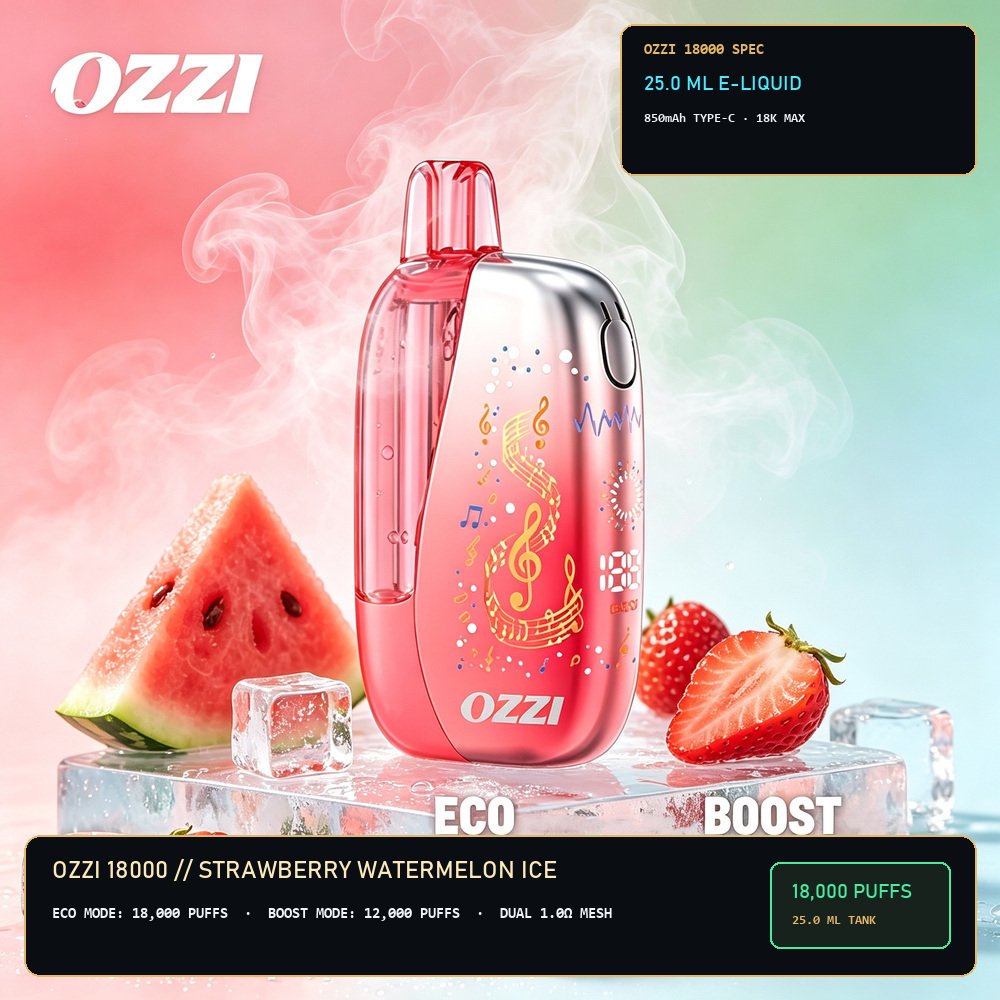 OZZI 18000 Strawberry Watermelon Ice Authentic Edition