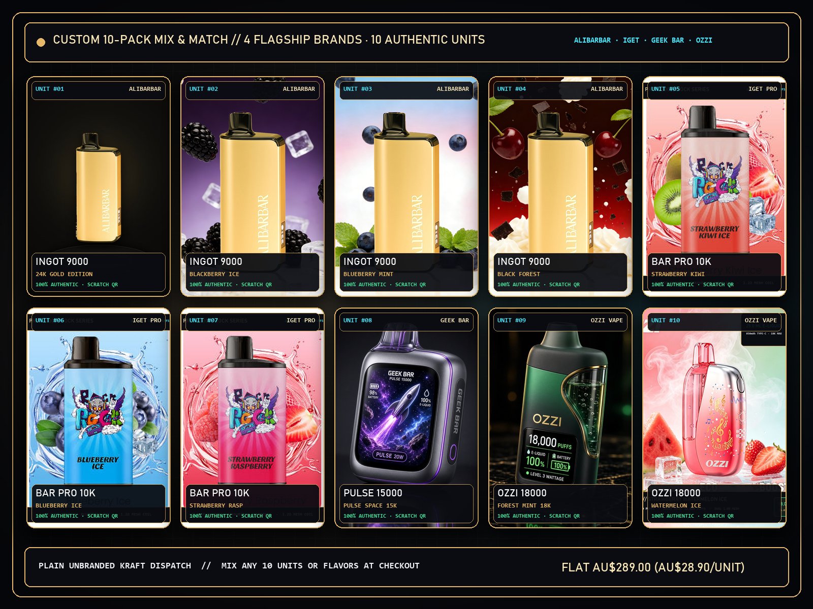 Mix and Match 10 Distinct Devices and Flavors